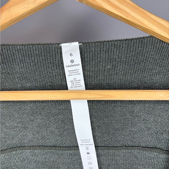 lululemon athletica Olive Green Open-Front Cardigan - Picture 3 of 4